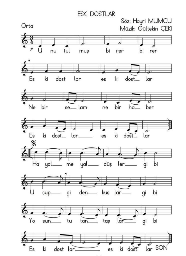 Eski Dostlar Notaları