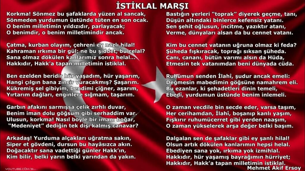 İstiklal Marşı Notaları