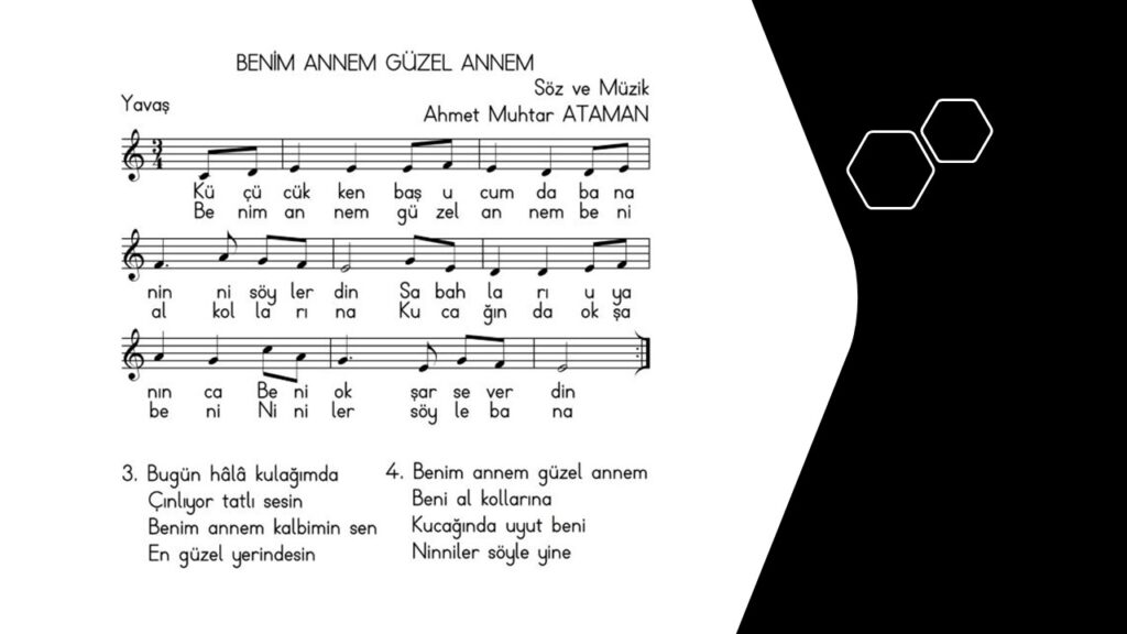 Benim Annem Güzel Annem Notaları