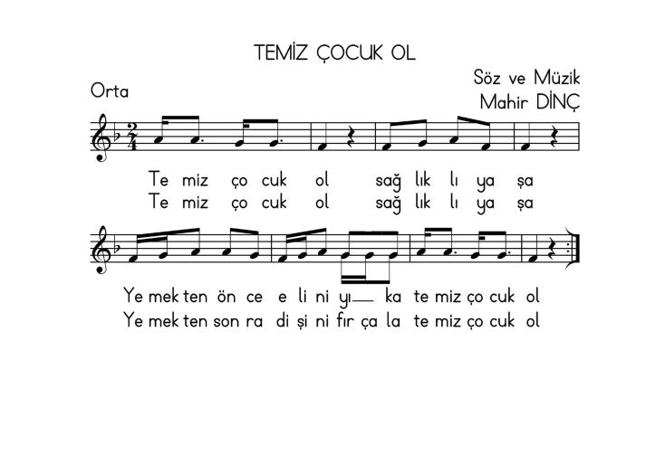 Temiz Çocuk Ol Notaları