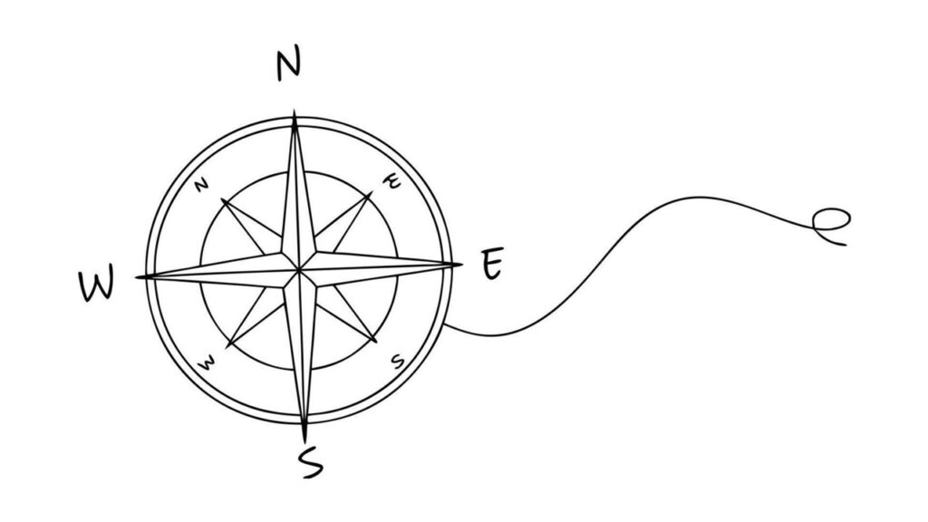 Direction opposée au sud