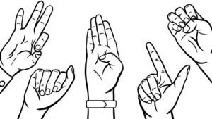 İşitme engellilerin kendi aralarında iletişim kurarken el ve yüz hareketlerini kullanarak oluşturdukları görsel dil