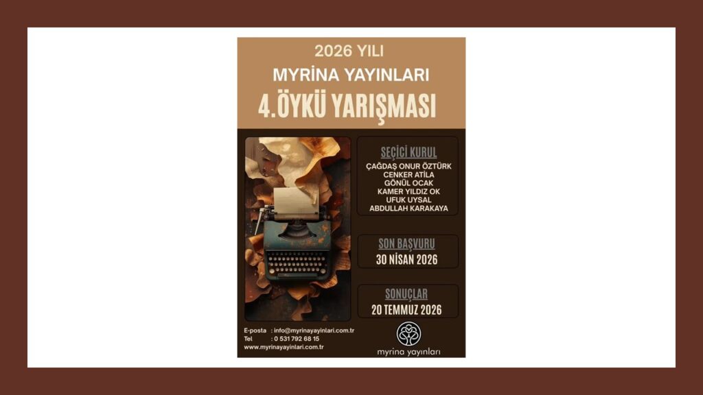 Myrina Yayınları 2026 Yılı Öykü Yarışması