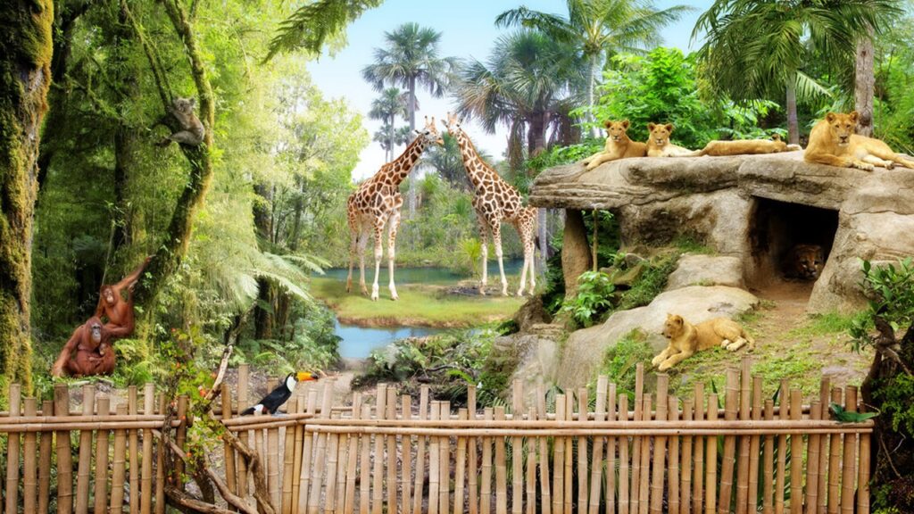 Ich liebe es, _____ im Zoo zu sehen