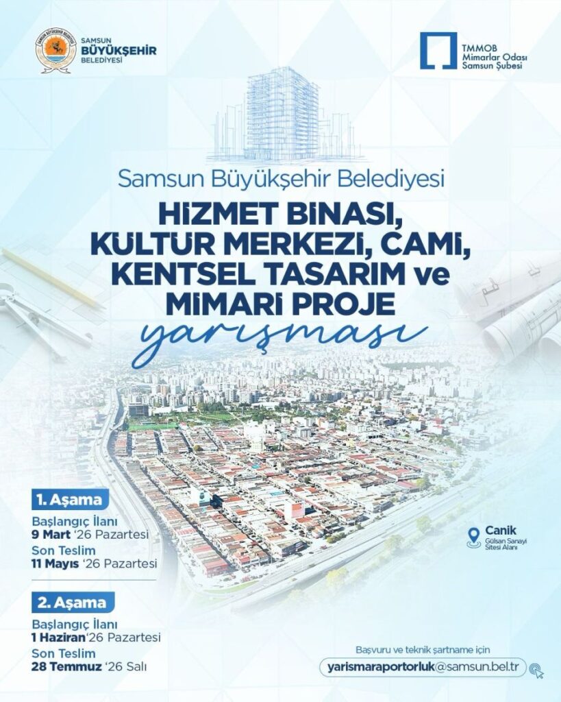 Samsun Büyükşehir Belediyesi Hizmet Binası, Kültür Merkezi ve Cami Kentsel Tasarım ve Mimari Proje Yarışması