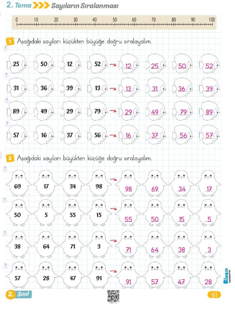 2. Sınıf Bingo Matematik Kitabı 1. Kitap Cevapları Berkay Yayıncılık Sayfa 61