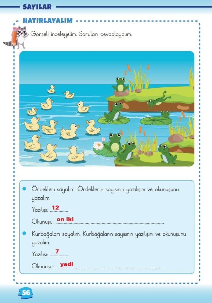 2. Sınıf Matematik Ders Kitabı 1. Kitap Cevapları Meb Yayınları Sayfa 56