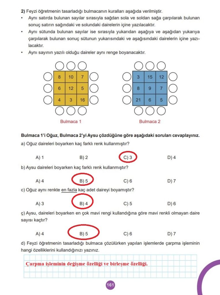 5. Sınıf Matematik Ders Kitabı 2. Kitap Cevapları Meb Yayınları Sayfa 161
