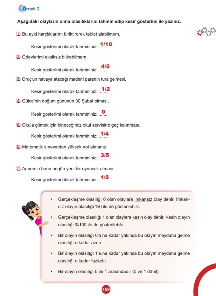 5. Sınıf Matematik Ders Kitabı 2. Kitap Cevapları Meb Yayınları Sayfa 169