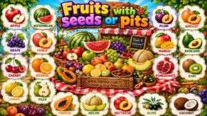 Fruits with seeds or pits