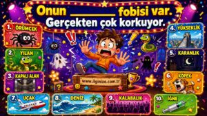 Onun _____ fobisi var. Gerçekten çok korkuyor.