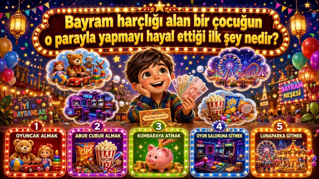 Bayram harçlığı alan bir çocuğun o parayla yapmayı hayal ettiği ilk şey nedir?
