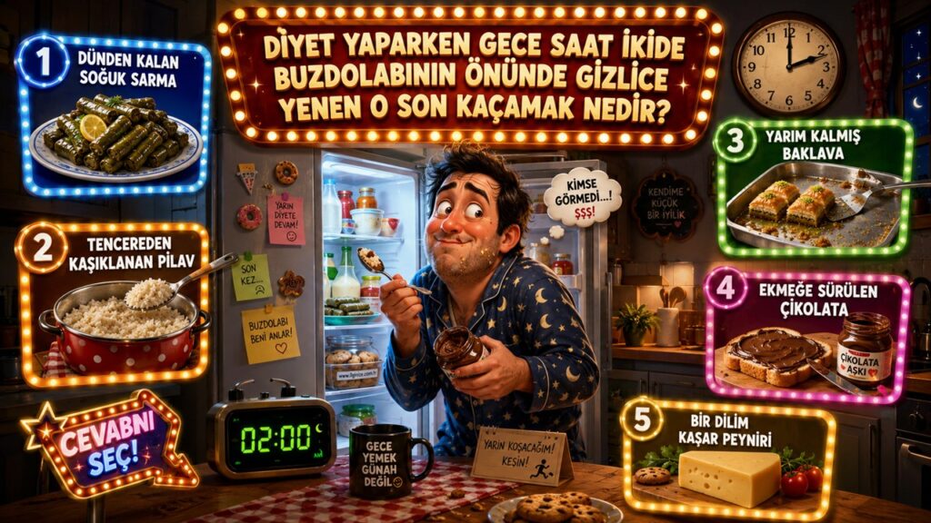 Diyet yaparken gece saat ikide buzdolabının önünde gizlice yenen o son kaçamak nedir?