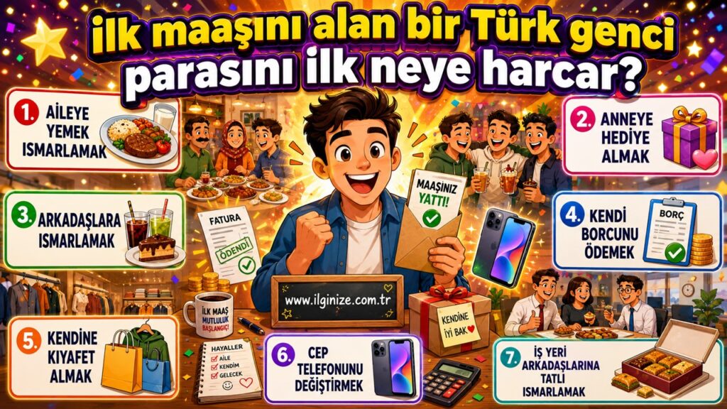 İlk maaşını alan bir Türk genci parasını ilk neye harcar?