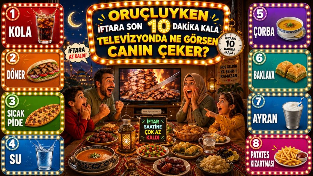 Oruçluyken iftara son 10 dakika kala televizyonda ne görsen canın çeker?