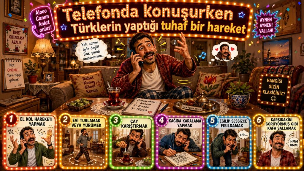 Telefonda konuşurken Türklerin yaptığı tuhaf bir hareket