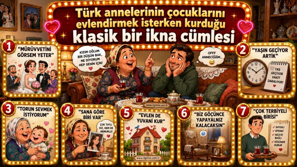 Türk annelerinin çocuklarını evlendirmek isterken kurduğu klasik bir ikna cümlesi