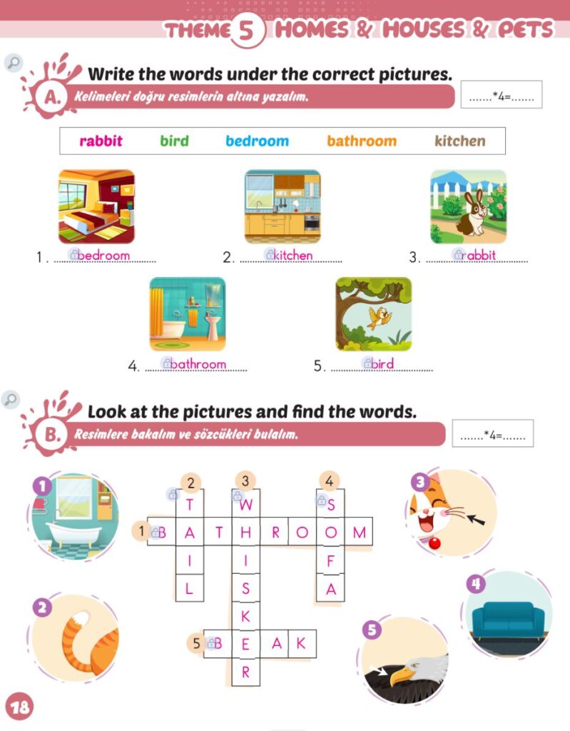 2. Sınıf İngilizce Ders Kitabı Cevapları Quiz Booklet Kırmızı Beyaz Yayınları Sayfa 18