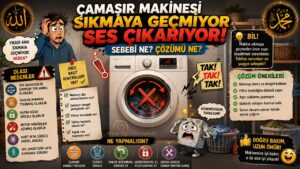 Çamaşır Makinesi Sıkmaya Geçmiyor Ses Çıkarıyor – Nedenleri ve Çözüm Yolları
