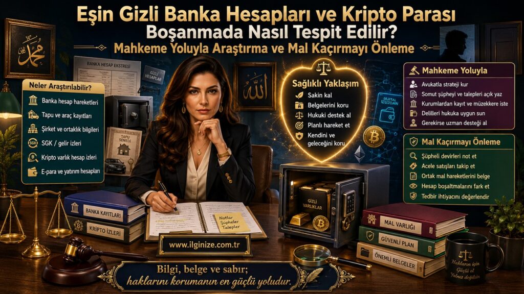 Eşin Gizli Banka Hesapları ve Kripto Parası Boşanmada Nasıl Tespit Edilir? Mahkeme Yoluyla Araştırma ve Mal Kaçırmayı Önleme