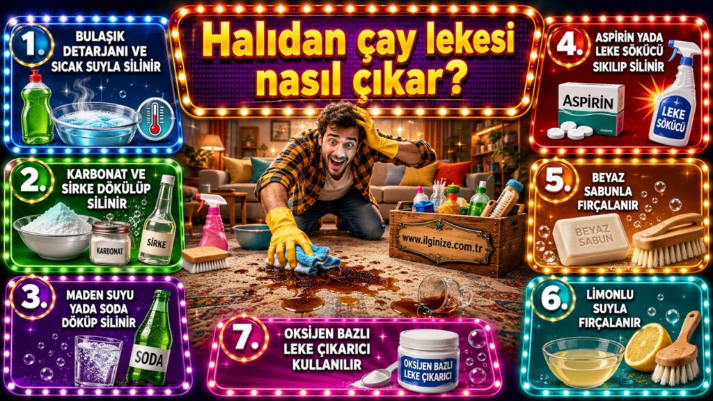 Halıdan çay lekesi nasıl çıkar?