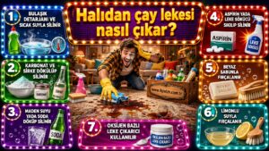 Halıdan çay lekesi nasıl çıkar?