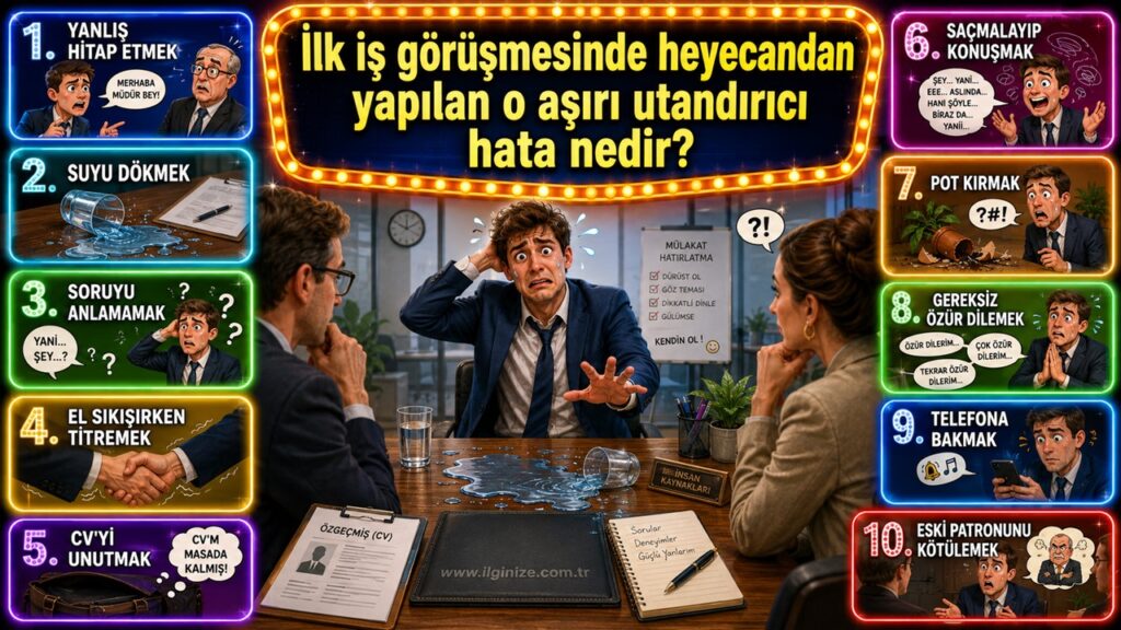 İlk iş görüşmesinde heyecandan yapılan o aşırı utandırıcı hata nedir?