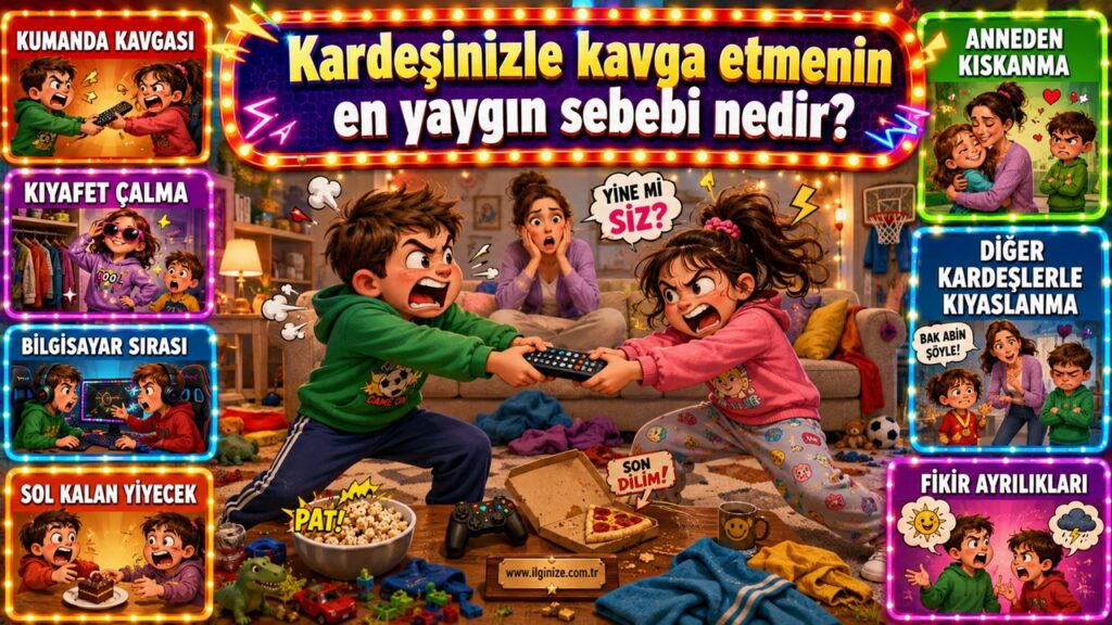 Kardeşinizle kavga etmenin en yaygın sebebi nedir?