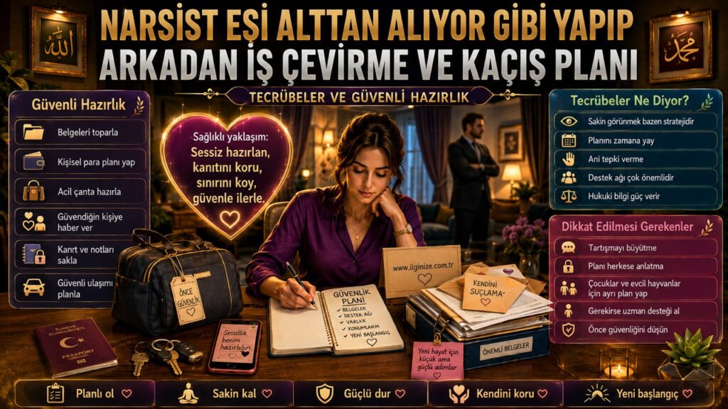 Narsist Eşi Alttan Alıyor Gibi Yapıp Arkadan İş Çevirme ve Kaçış Planı – Tecrübeler ve Güvenli Hazırlık