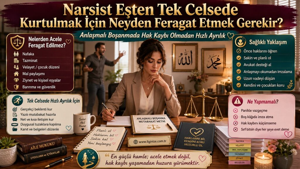 Narsist Eşten Tek Celsede Kurtulmak İçin Neyden Feragat Etmek Gerekir? Anlaşmalı Boşanmada Hak Kaybı Olmadan Hızlı Ayrılık