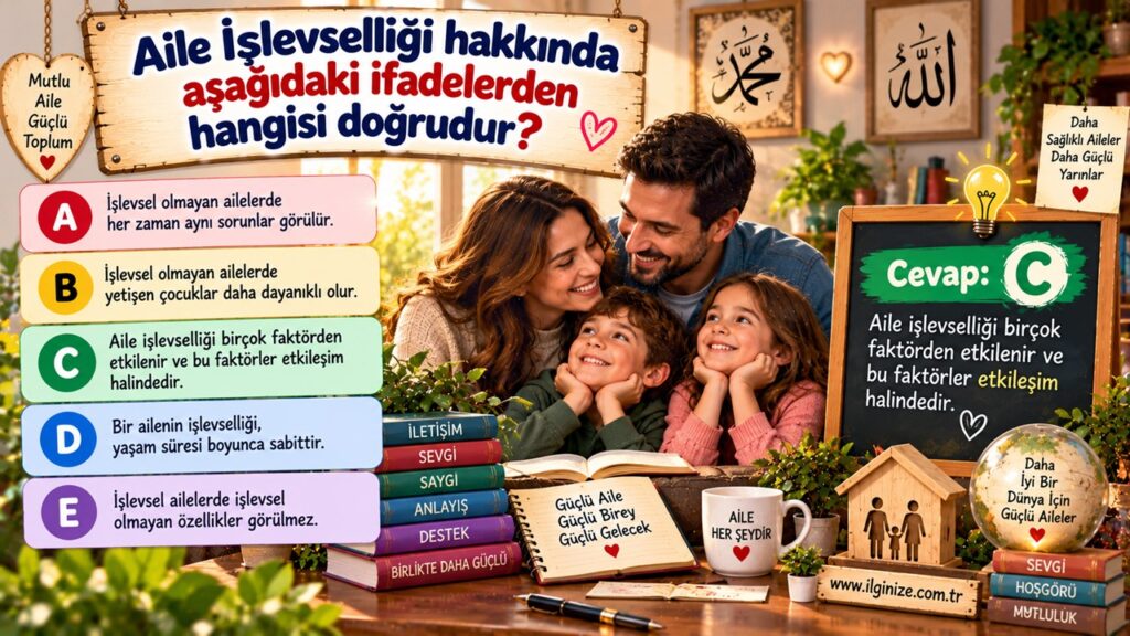 Aile işlevselliği hakkında aşağıdaki ifadelerden hangisi doğrudur?