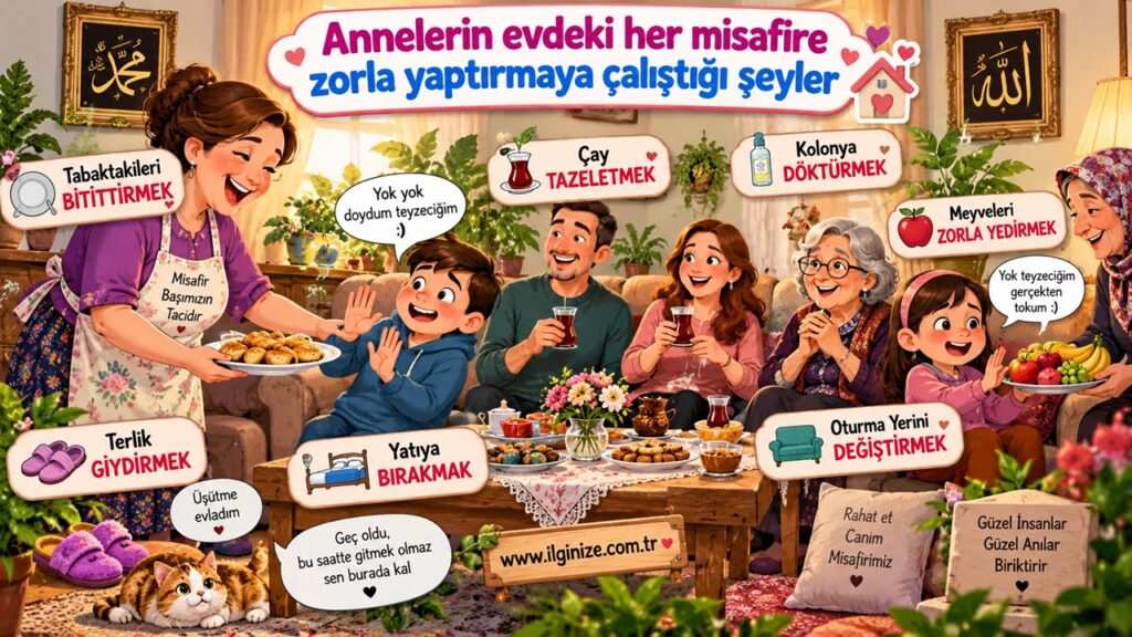 Annelerin evdeki her misafire zorla yaptırmaya çalıştığı şeyler