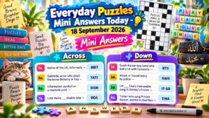Everyday Puzzles Mini Answers Today – 18 September 2026