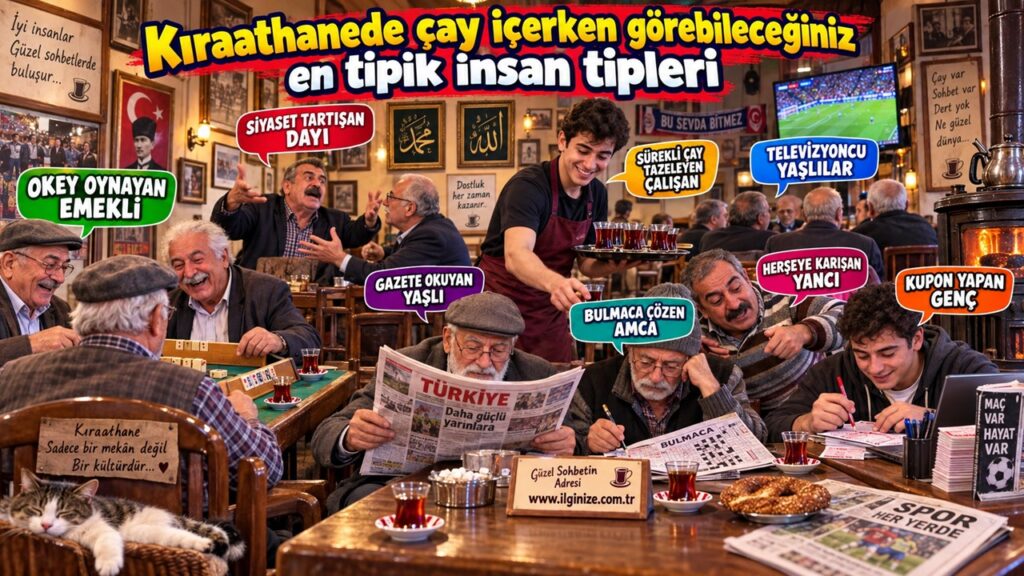 Kıraathanede çay içerken görebileceğiniz en tipik insan tipleri