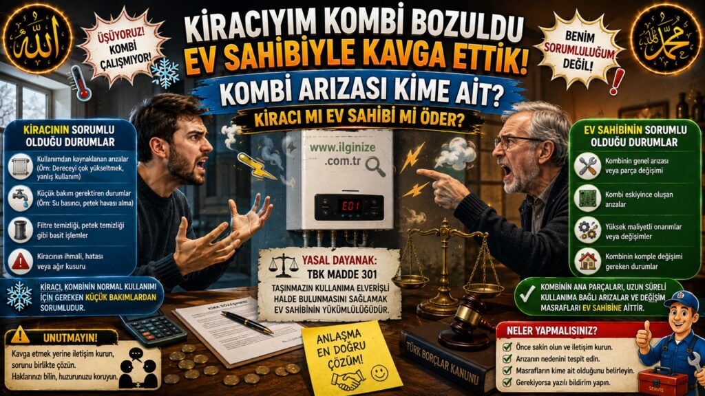 Kiracıyım Kombi Bozuldu Ev Sahibiyle Kavga Ettik: Kombi Arızası Kime Ait? Kiracı mı Ev Sahibi mi Öder?