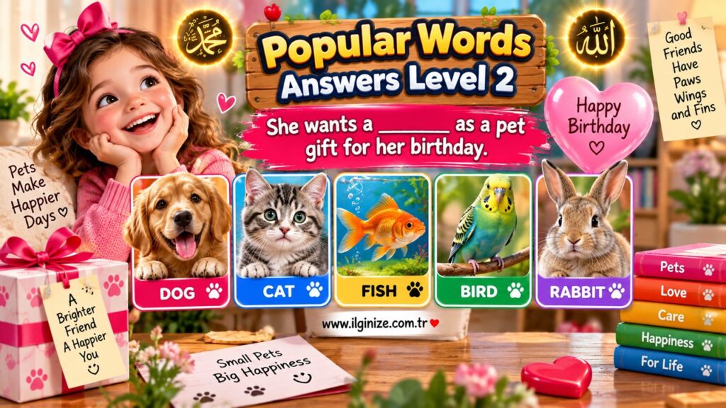 Popular Words Answers Level 3