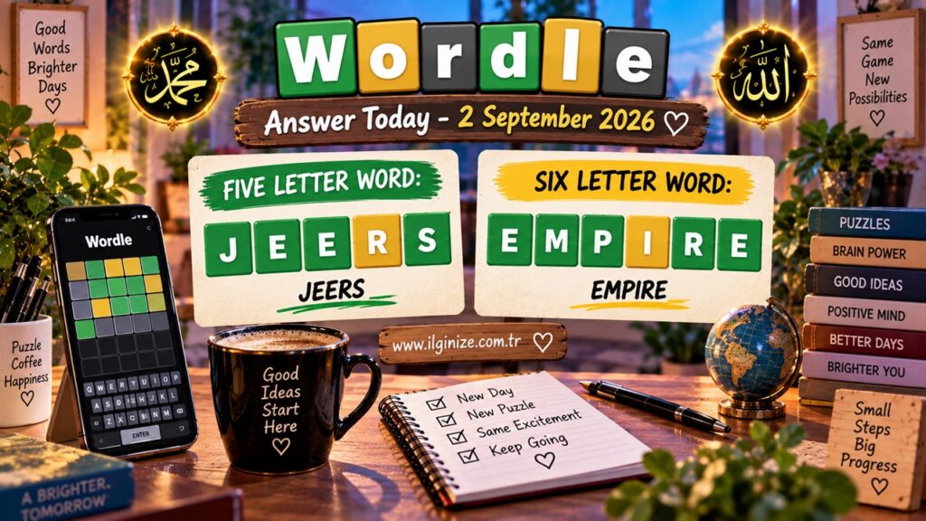 Wordle Answer Today – 2 September 2026