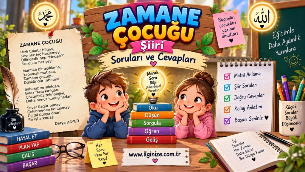 Zamane Çocuğu Şiiri Soruları ve Cevapları