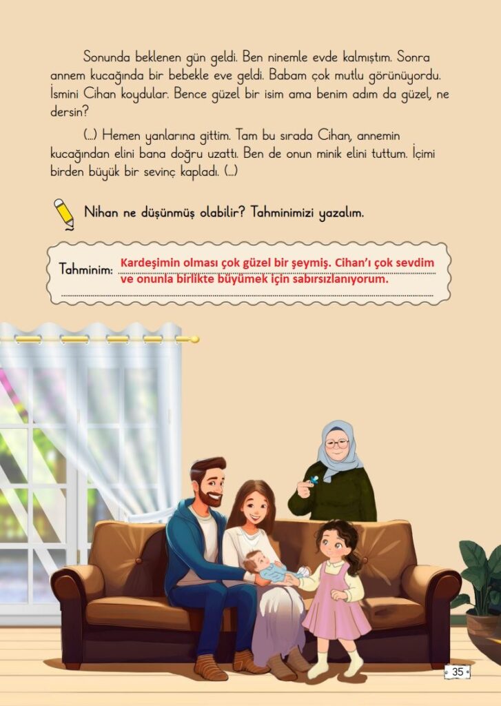 2. Sınıf Türkçe Ders Kitabı 1. Kitap Cevapları Meb Yayınları Sayfa 35